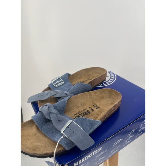 Birkenstock Oita Braided Ladies 8 Men's 6 Elemental Blue Narrow fit - Picture 3 of 5